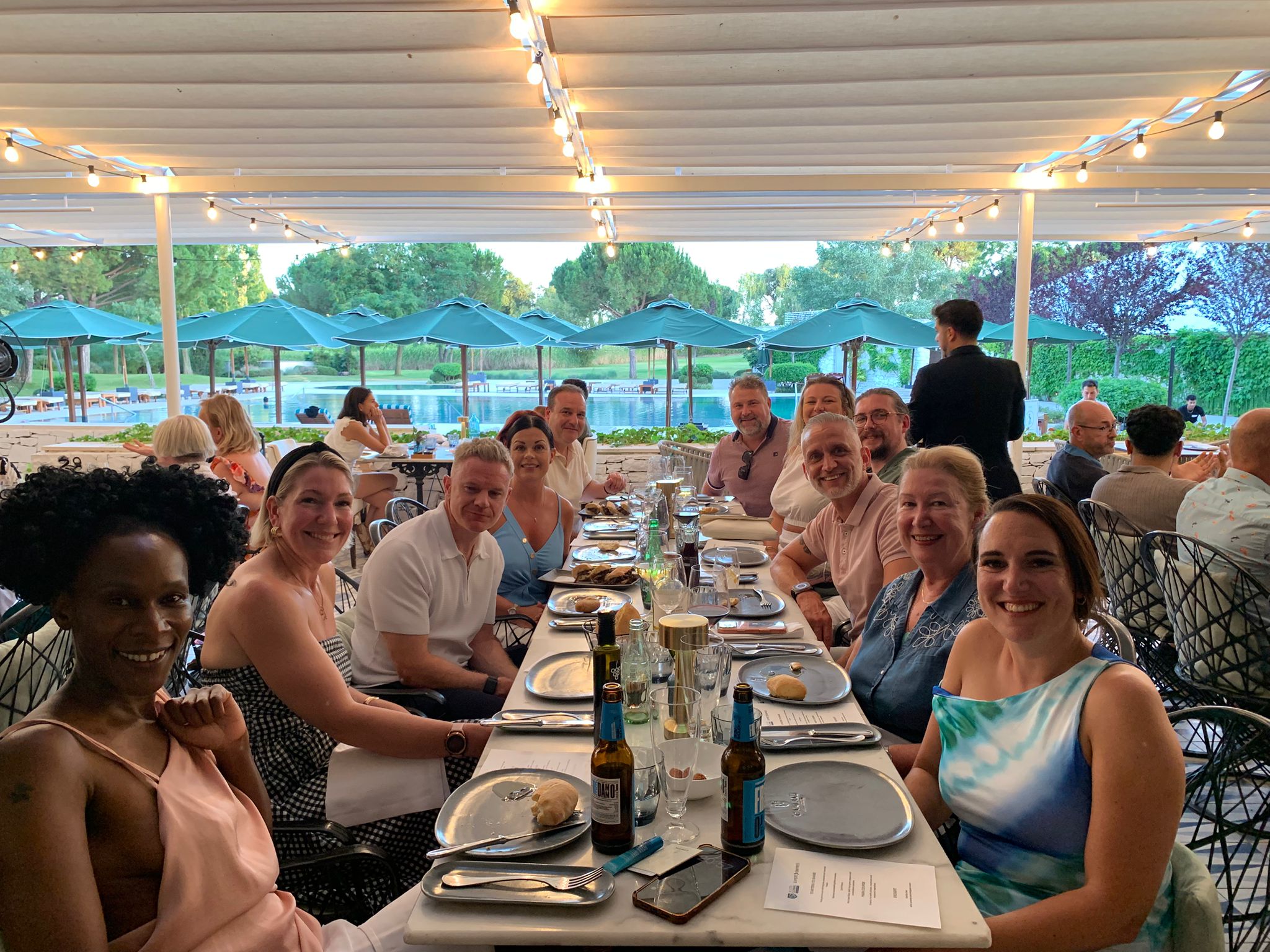Expert Empires members having dinner